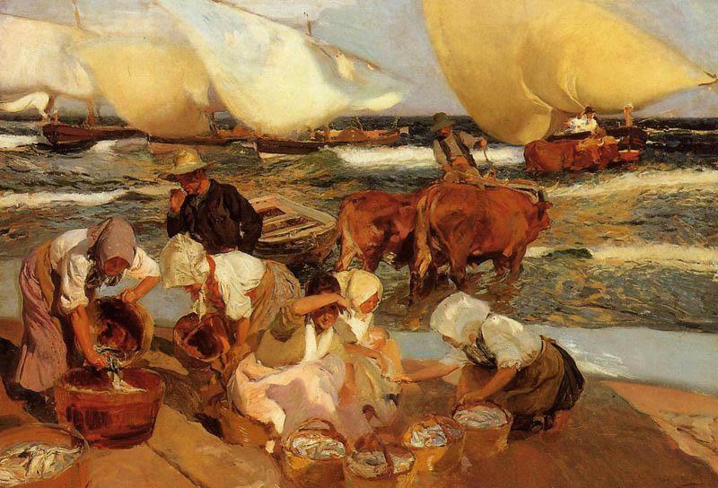 Joaquin Sorolla Beach at Valencia, oil painting picture